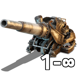 Artillery shell range 1+